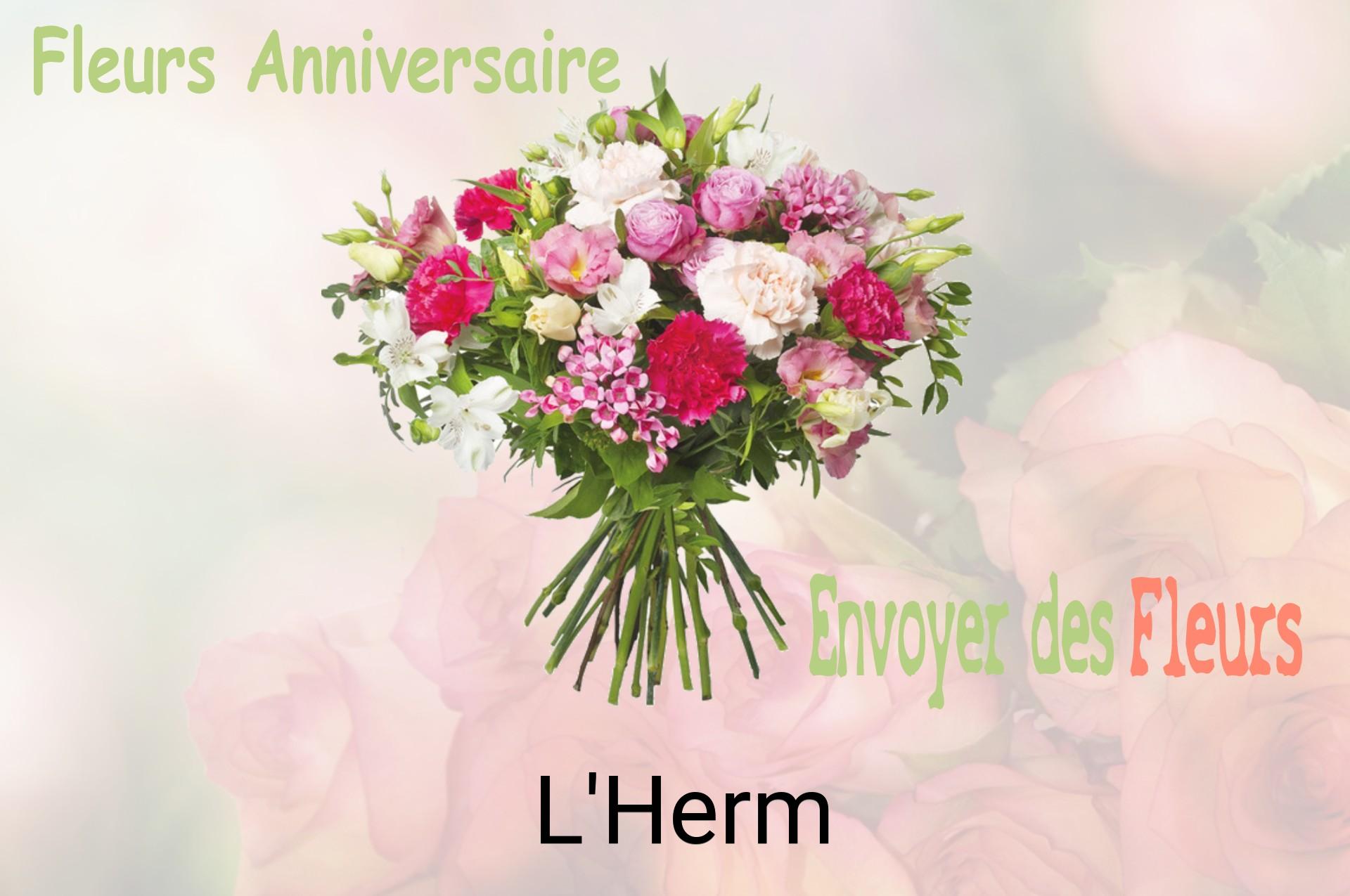 Bouquet de fleurs d’anniversaire livré à L'Herm